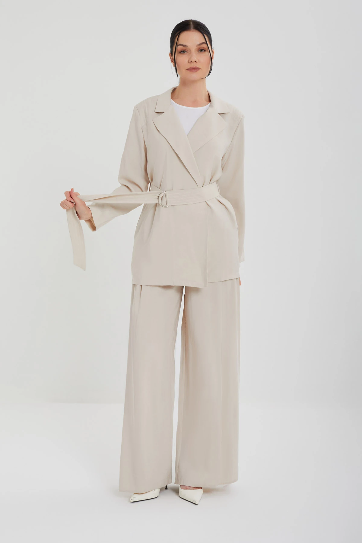 Kadın Puntolu Ceketli Takım 8491