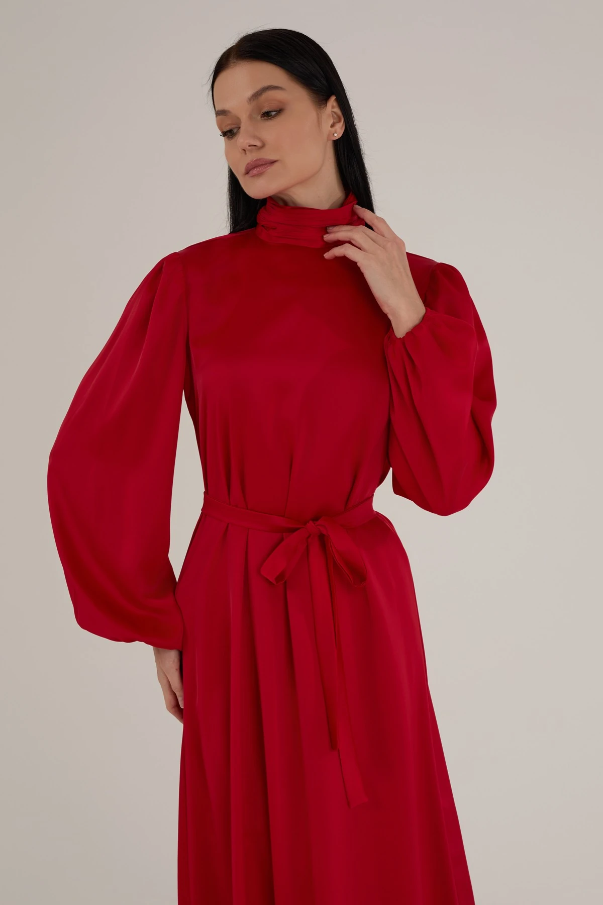 Kadın Saten Elbise 7222