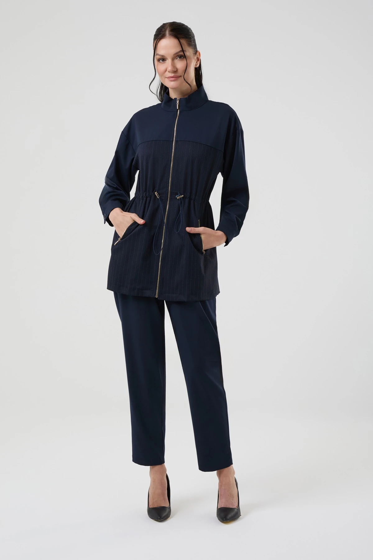 Kadın Çizgi Granili İkili Takım 8577