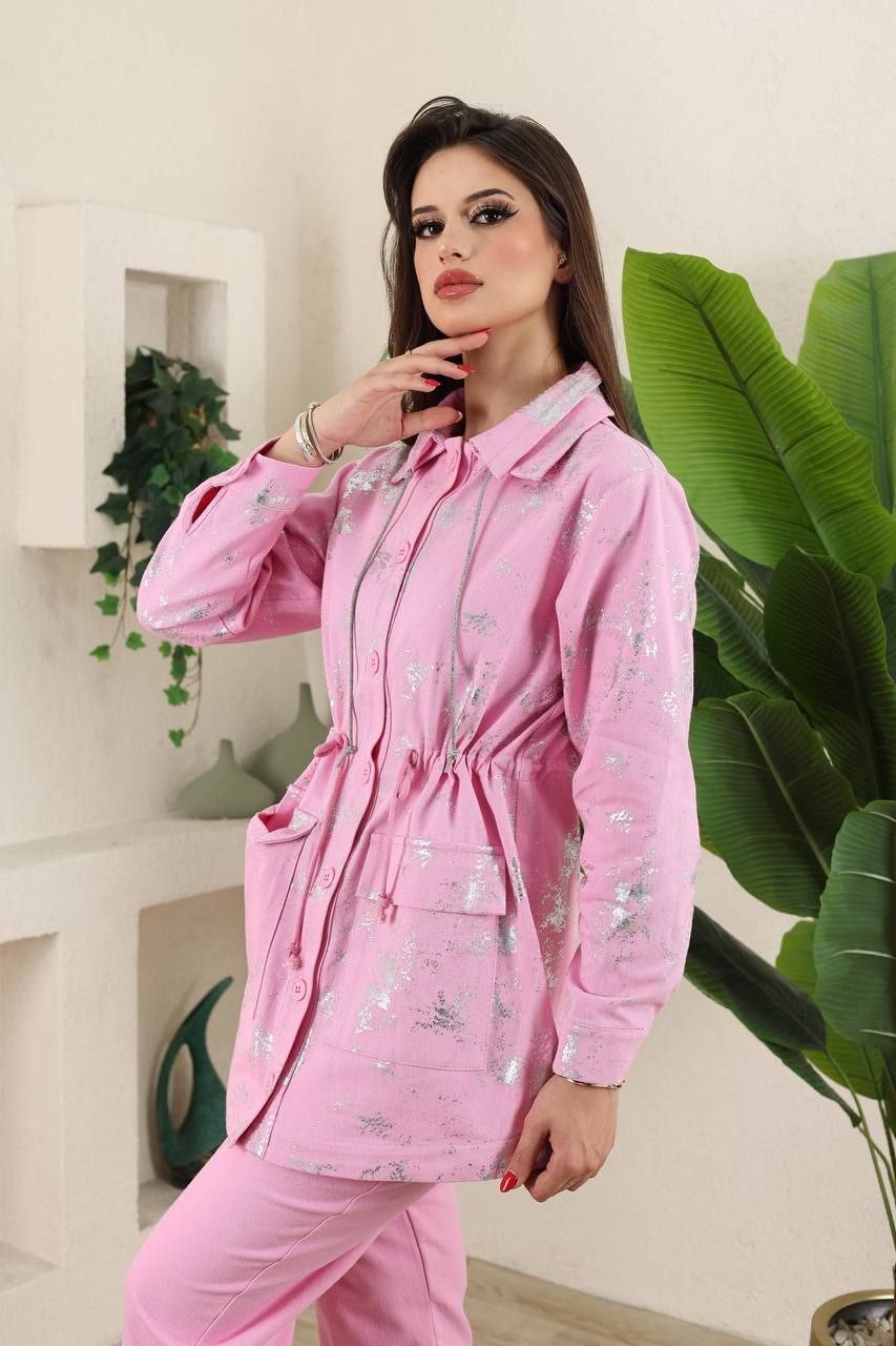 Kadın Gabardin Varaklı Takım 8551
