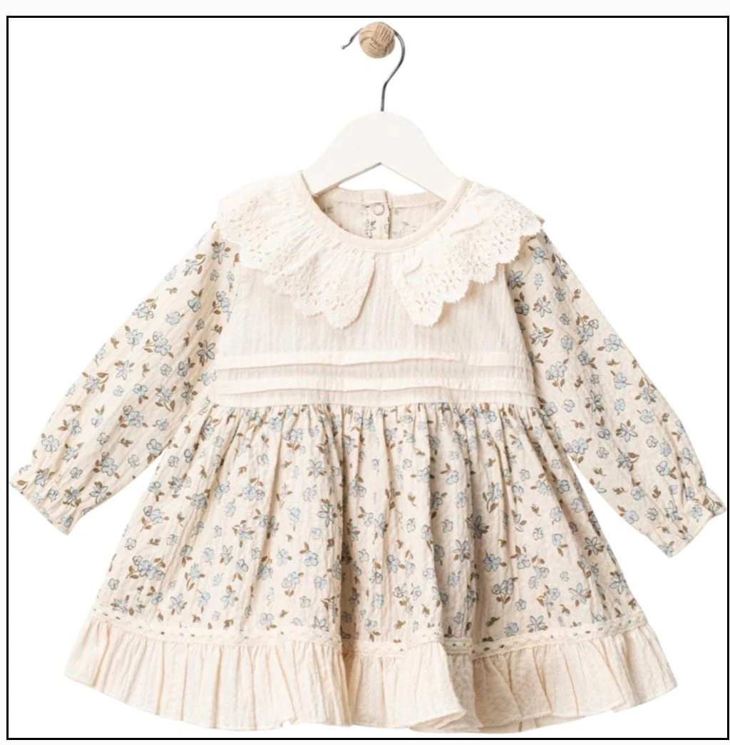 Yeşil Çiçek Desenli Elbise