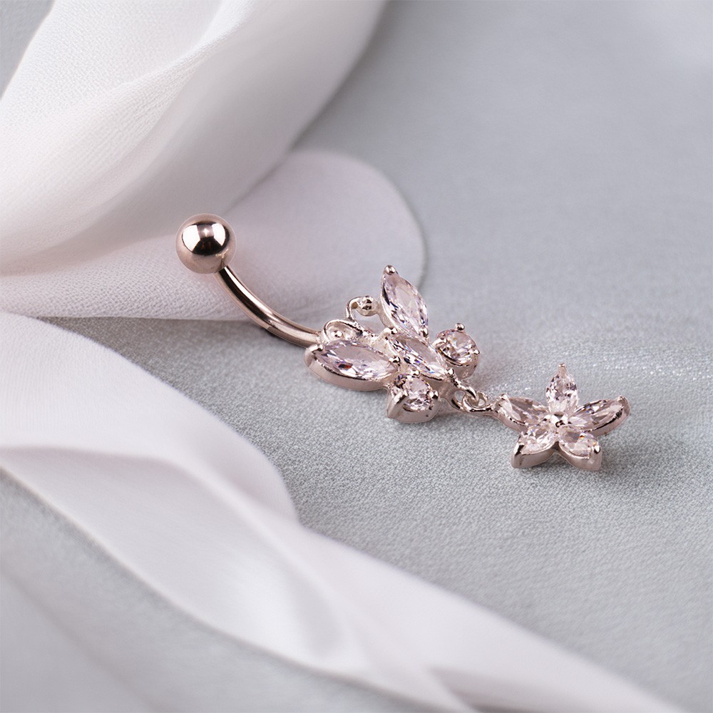 Miu 5 Gümüş Göbek Piercing Küpe Ms3260