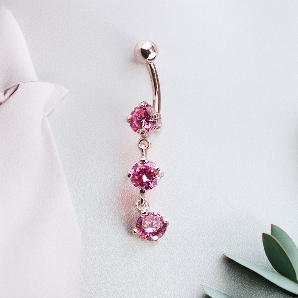 Miu 9 Gümüş Göbek Piercing Küpe Ms3264