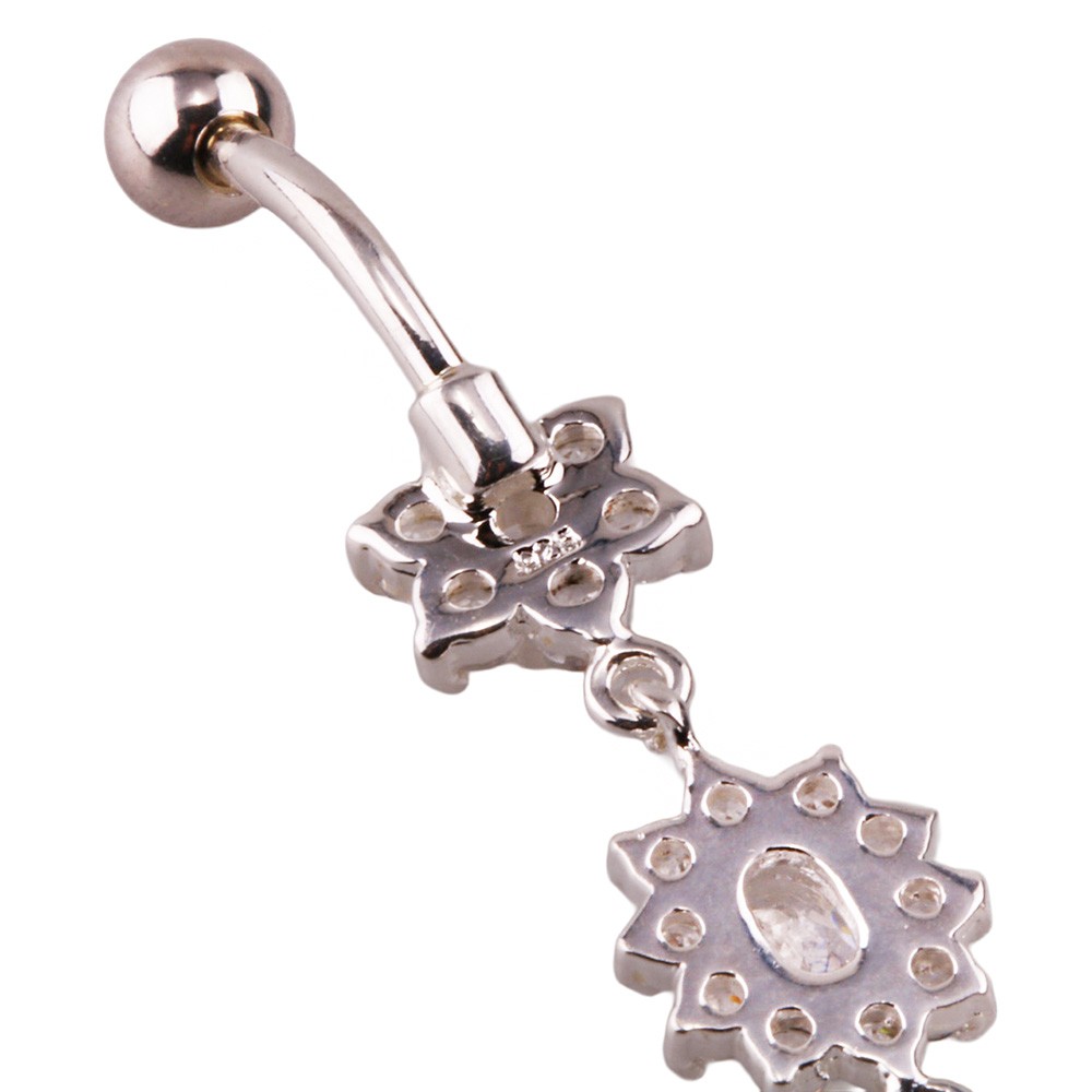 Miu 7 Gümüş Göbek Piercing Küpe Ms3262
