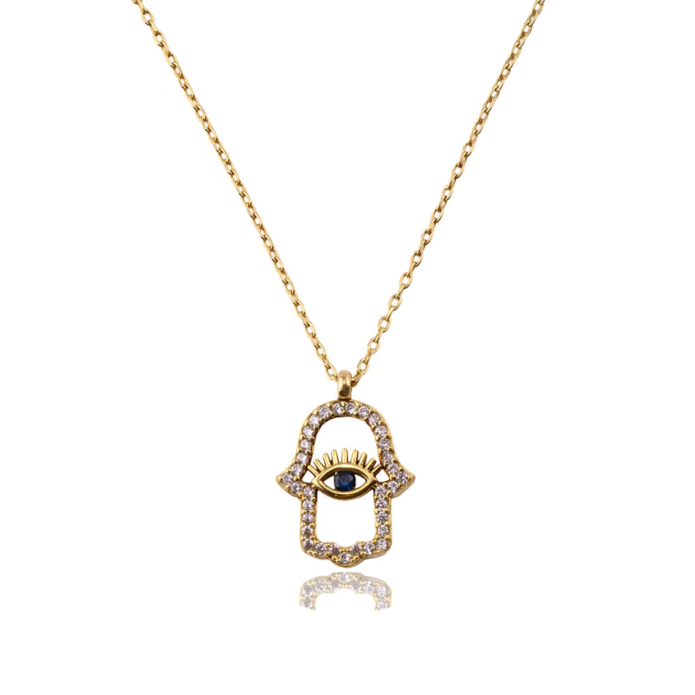 Hamsa Hand M3 Silver Necklace Ms3365