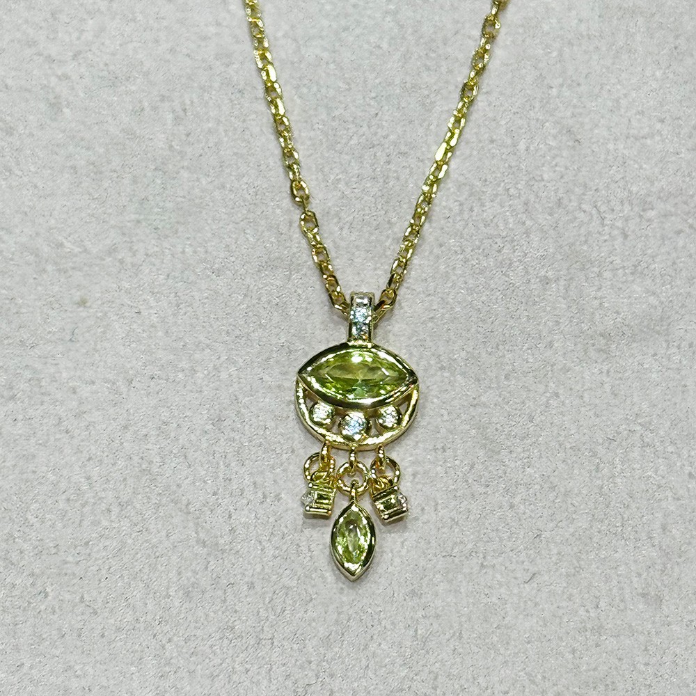 Eye Silver Necklace Ms3631