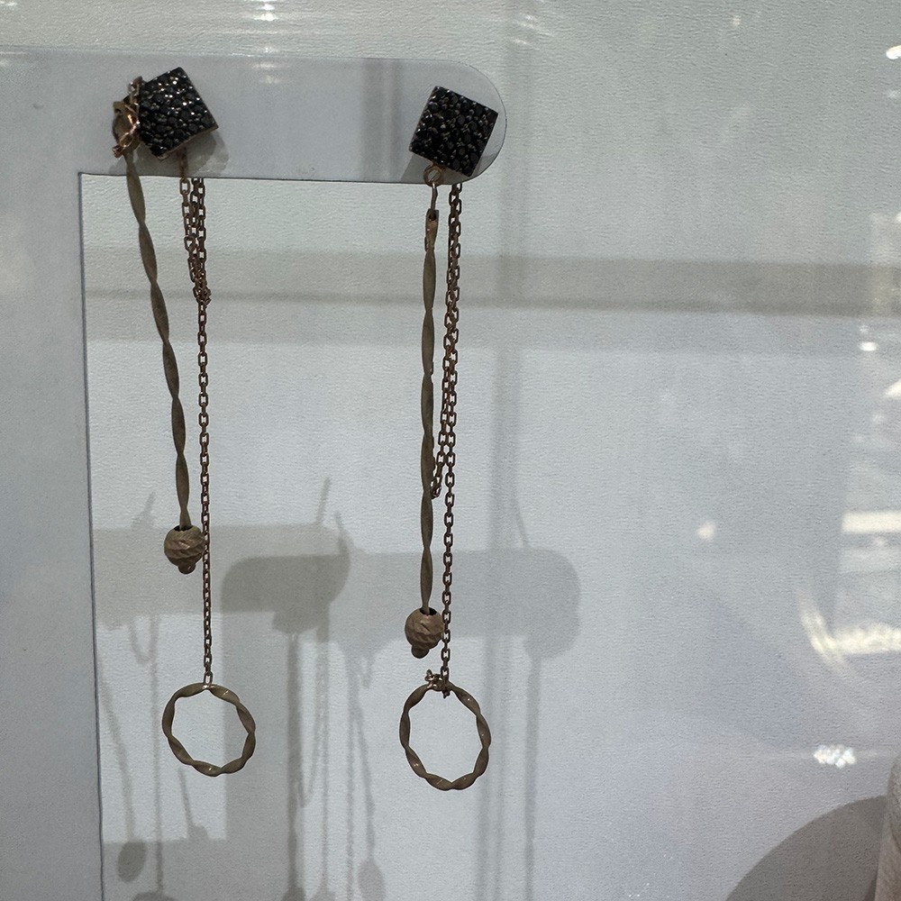 B 3 Sallantılı Gümüş Küpe Ms3596