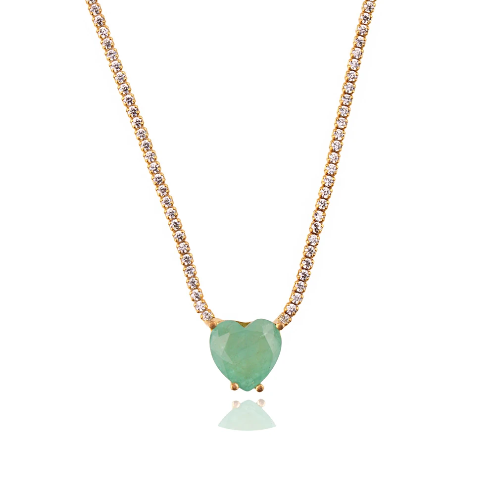 Flemen S2 Heart Tennis Necklace mS3309