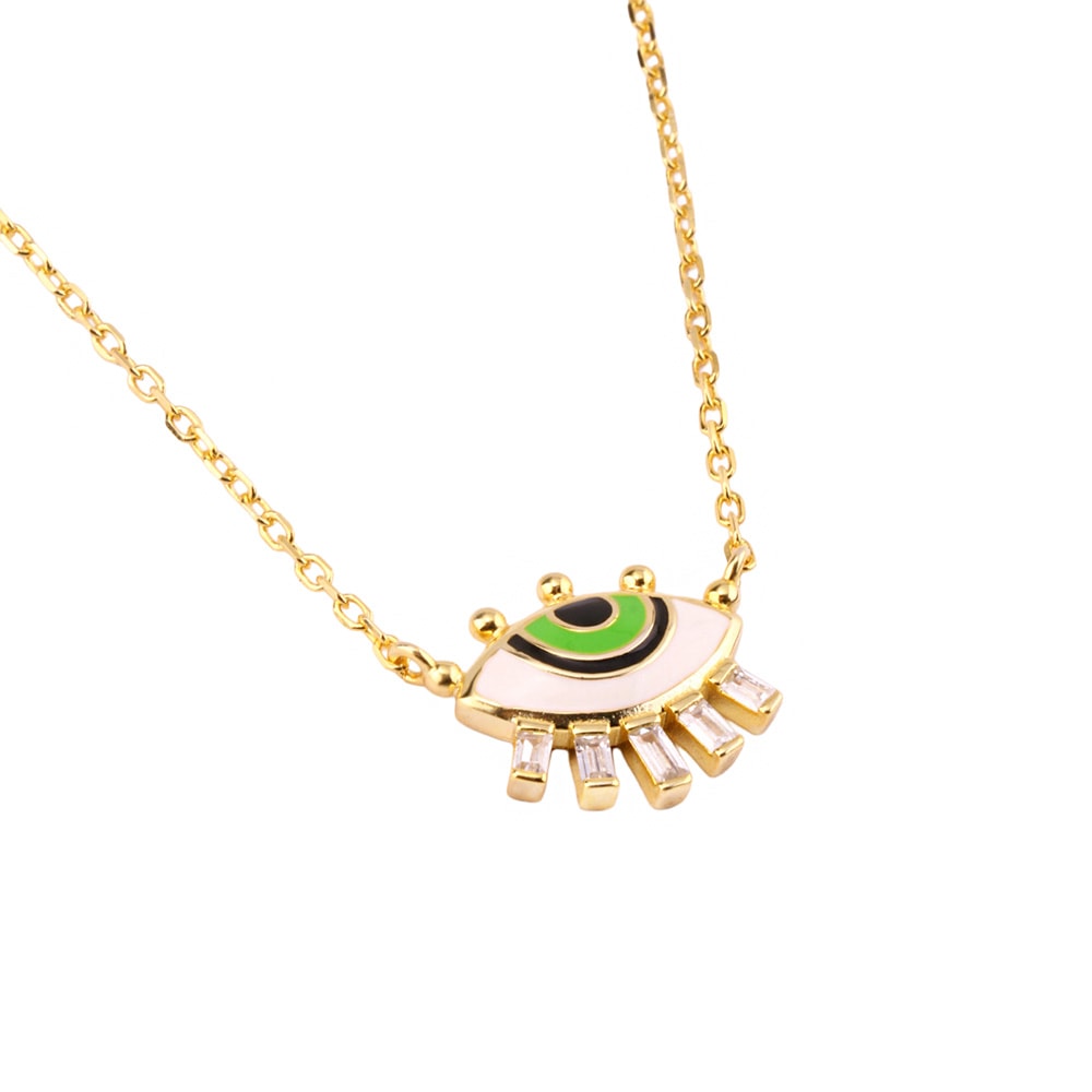 Eye Silver Necklace Ms3627