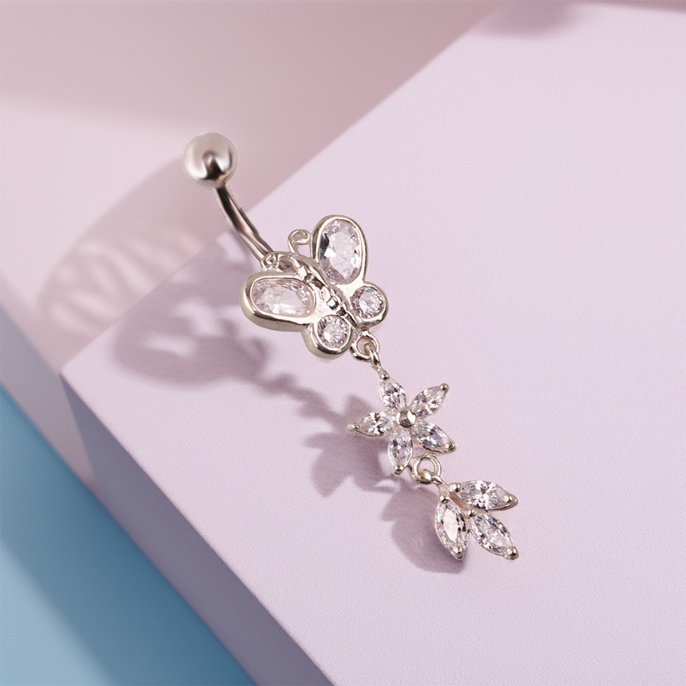 Miu 6 Gümüş Göbek Piercing Küpe Ms3261