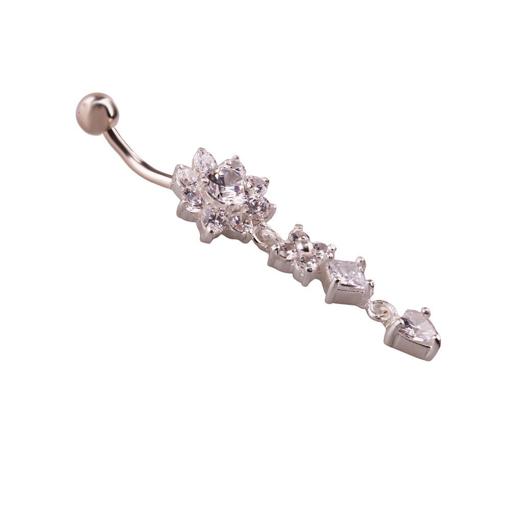 Miu 3 Gümüş Göbek Piercing Küpe Ms3258