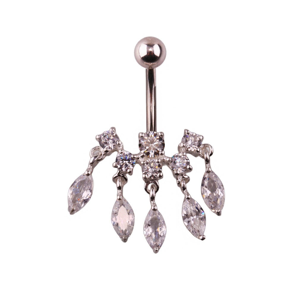 Miu 4 Gümüş Göbek Piercing Küpe Ms3259