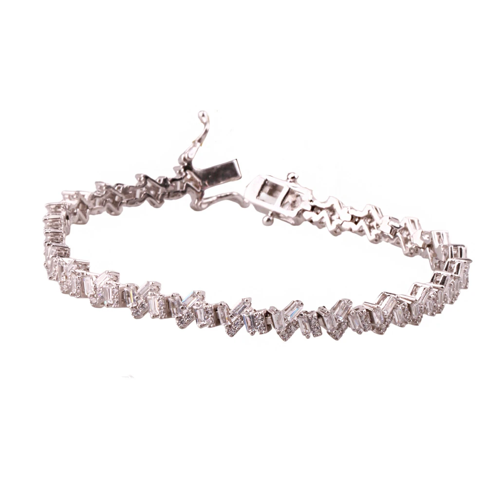 Monci S 4 Tennis Gümüş Bileklik Ms3295