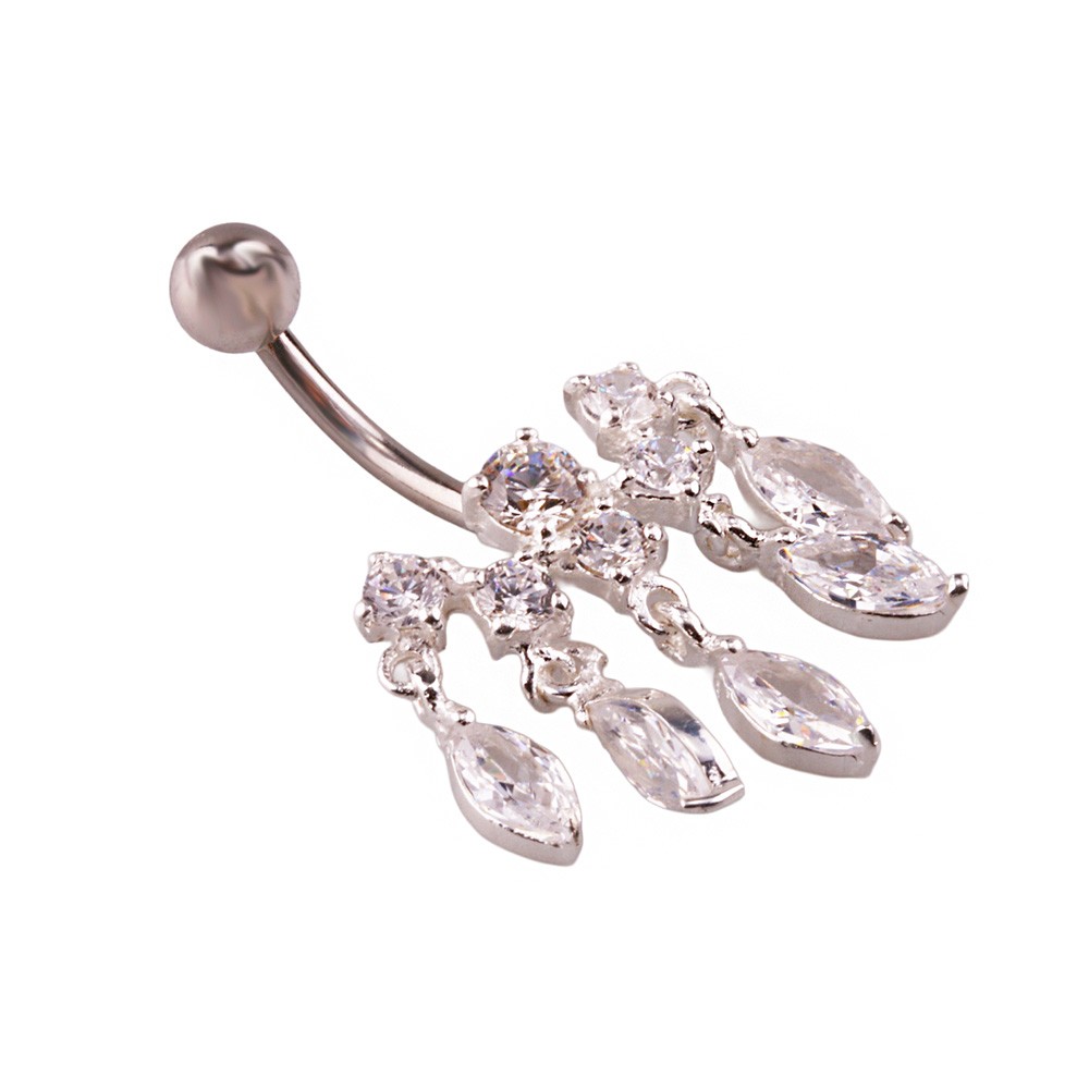 Miu 4 Gümüş Göbek Piercing Küpe Ms3259