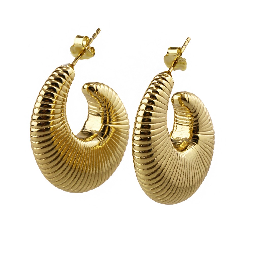 Lui S 8 Silver Hoop Earring Ms3726