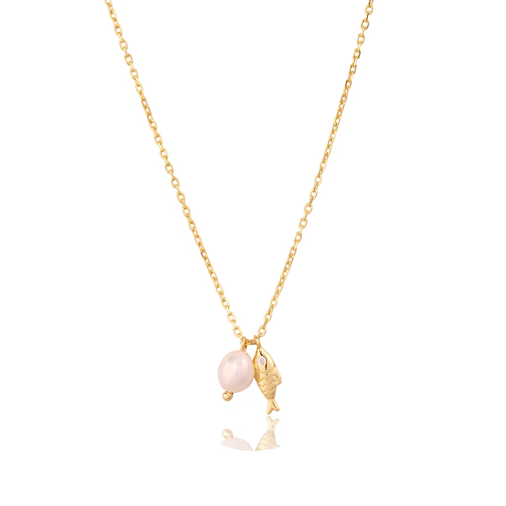 Balık Gümüş Kolye MS3859