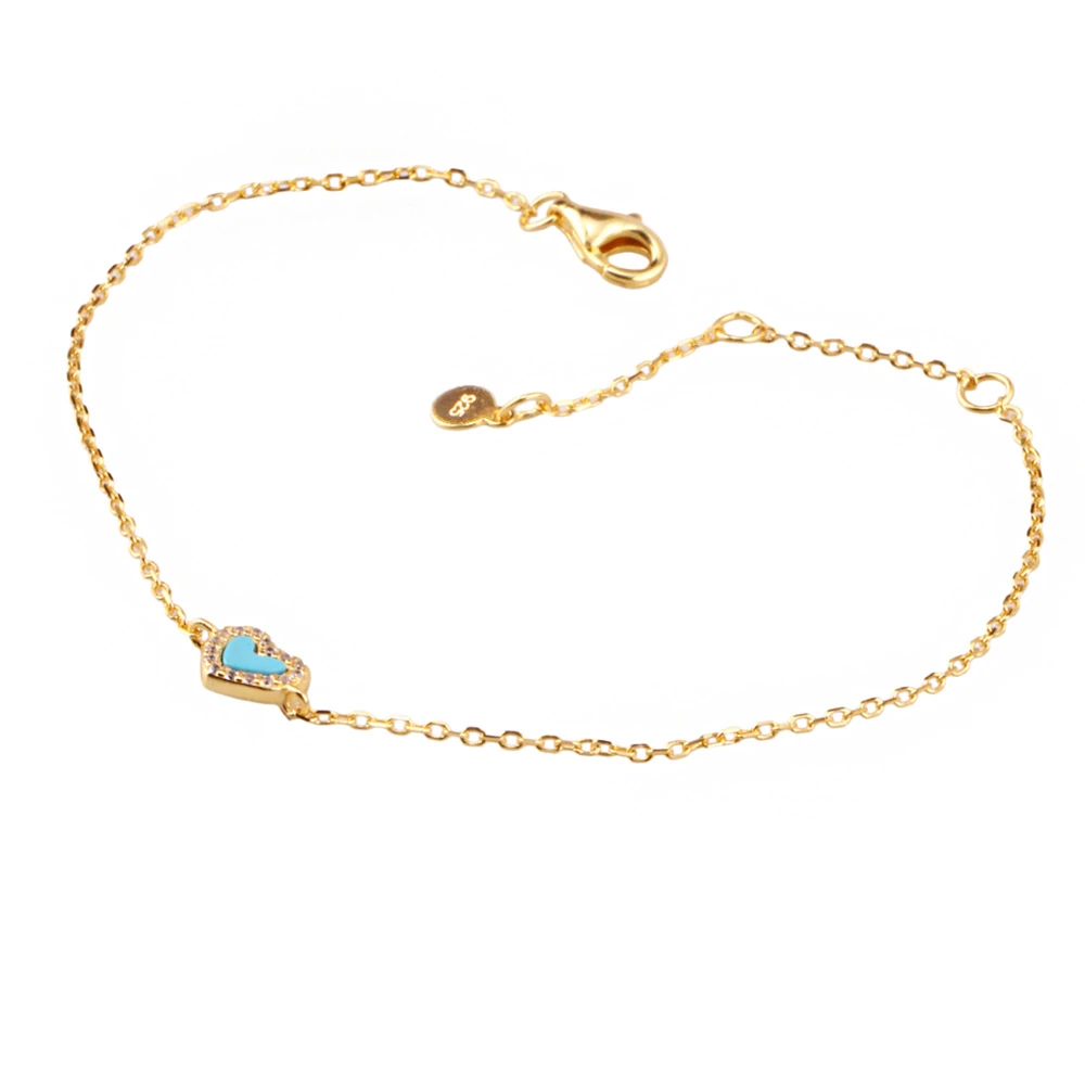 Kalp Gümüş Bileklik Ms3624