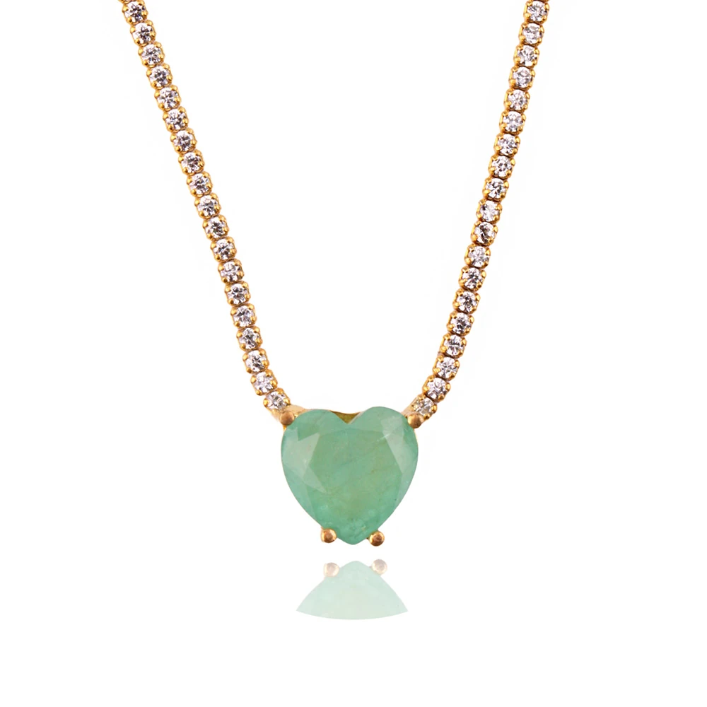 Flemen S2 Heart Tennis Necklace mS3309