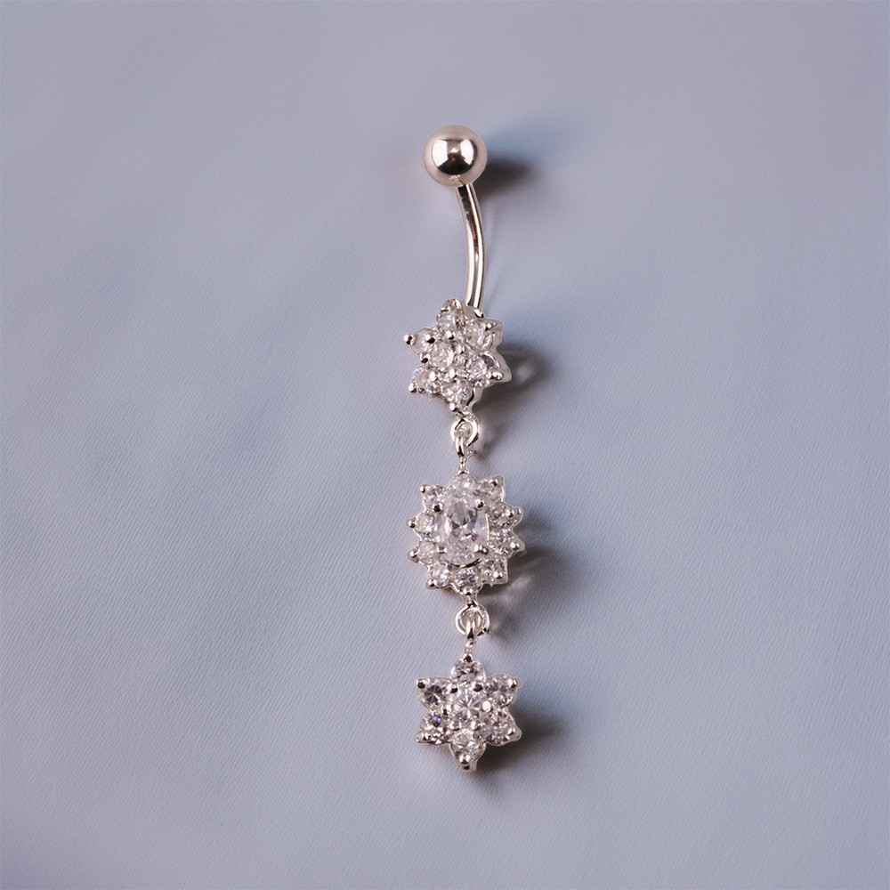Miu 7 Gümüş Göbek Piercing Küpe Ms3262