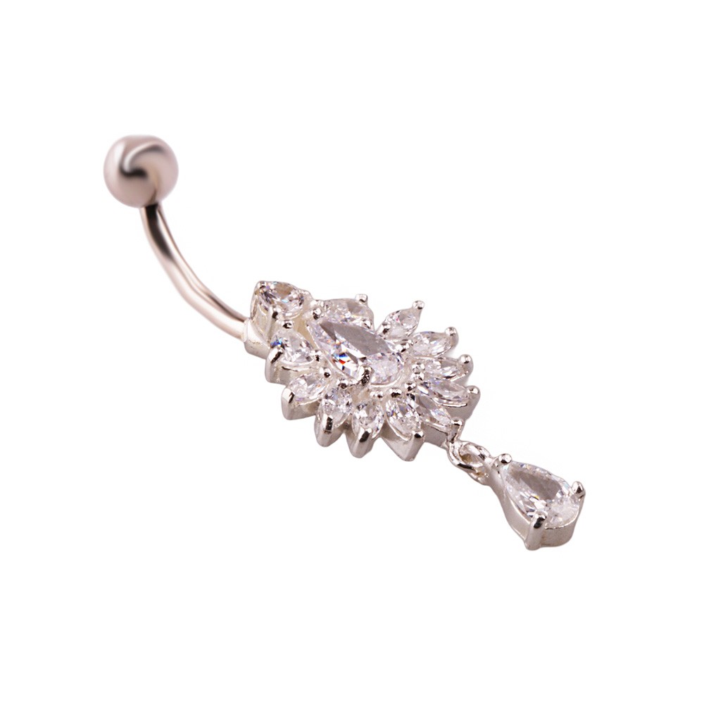 Miu 2 Gümüş Göbek Piercing Küpe Ms3257