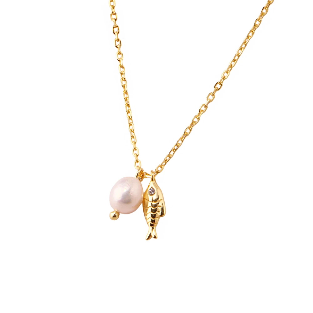 Balık Gümüş Kolye MS3859