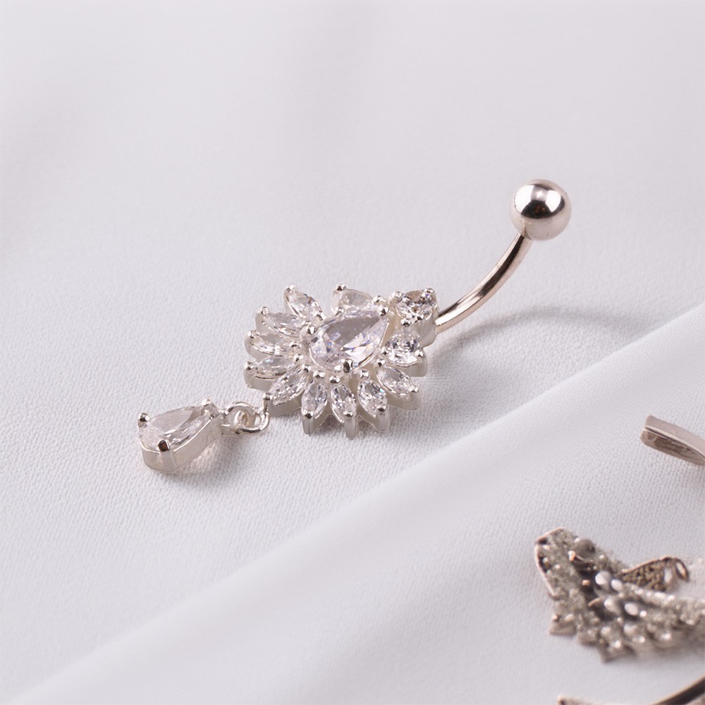 Miu 2 Gümüş Göbek Piercing Küpe Ms3257
