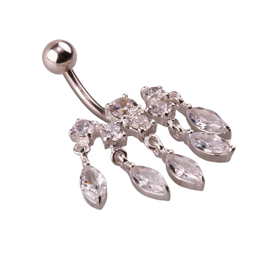 Miu 4 Gümüş Göbek Piercing Küpe Ms3259