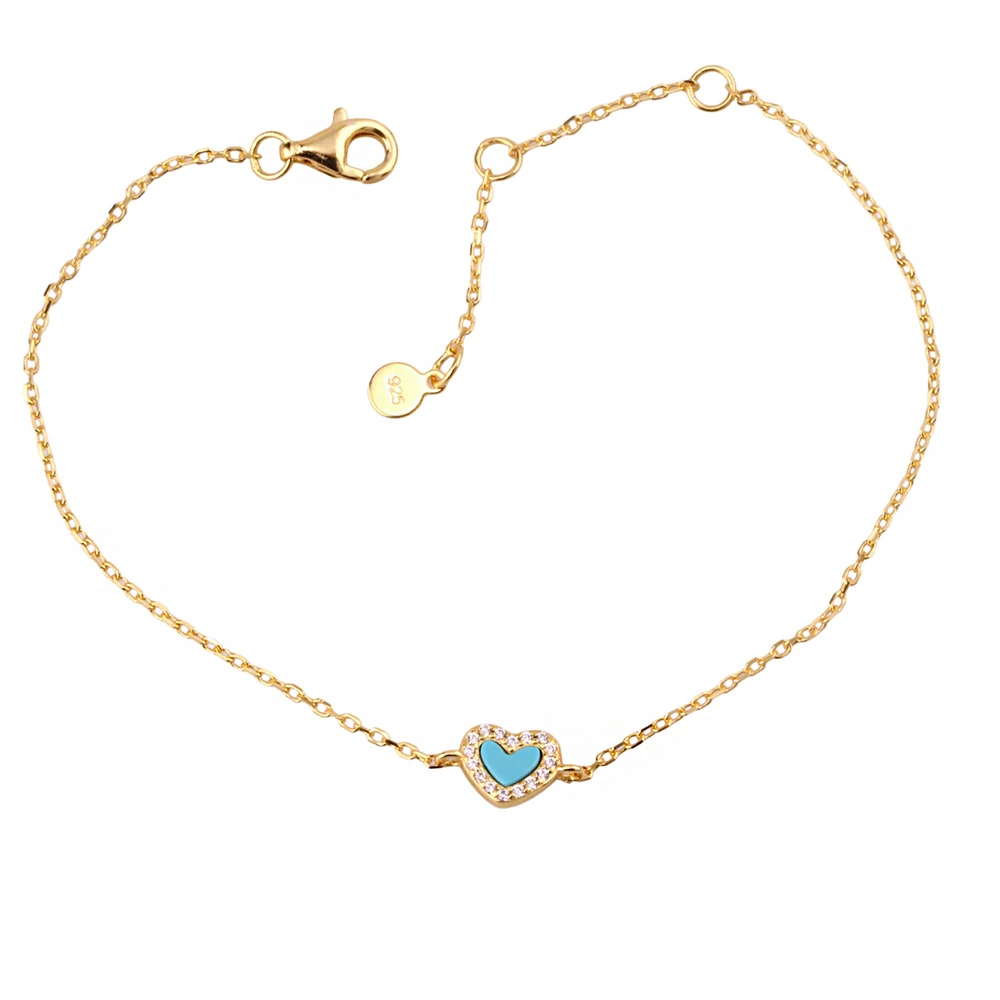 Kalp Gümüş Bileklik Ms3624