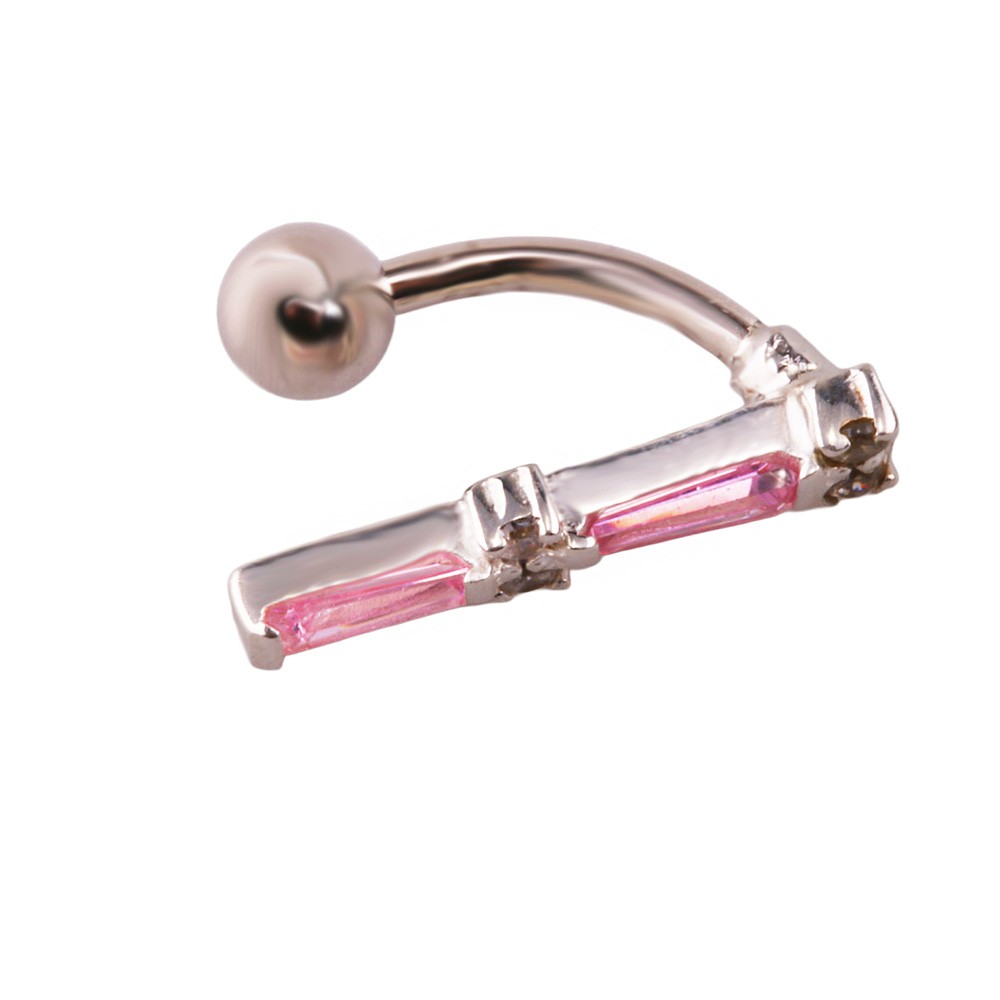Miu 1 Gümüş Göbek Piercing Küpe Ms3256