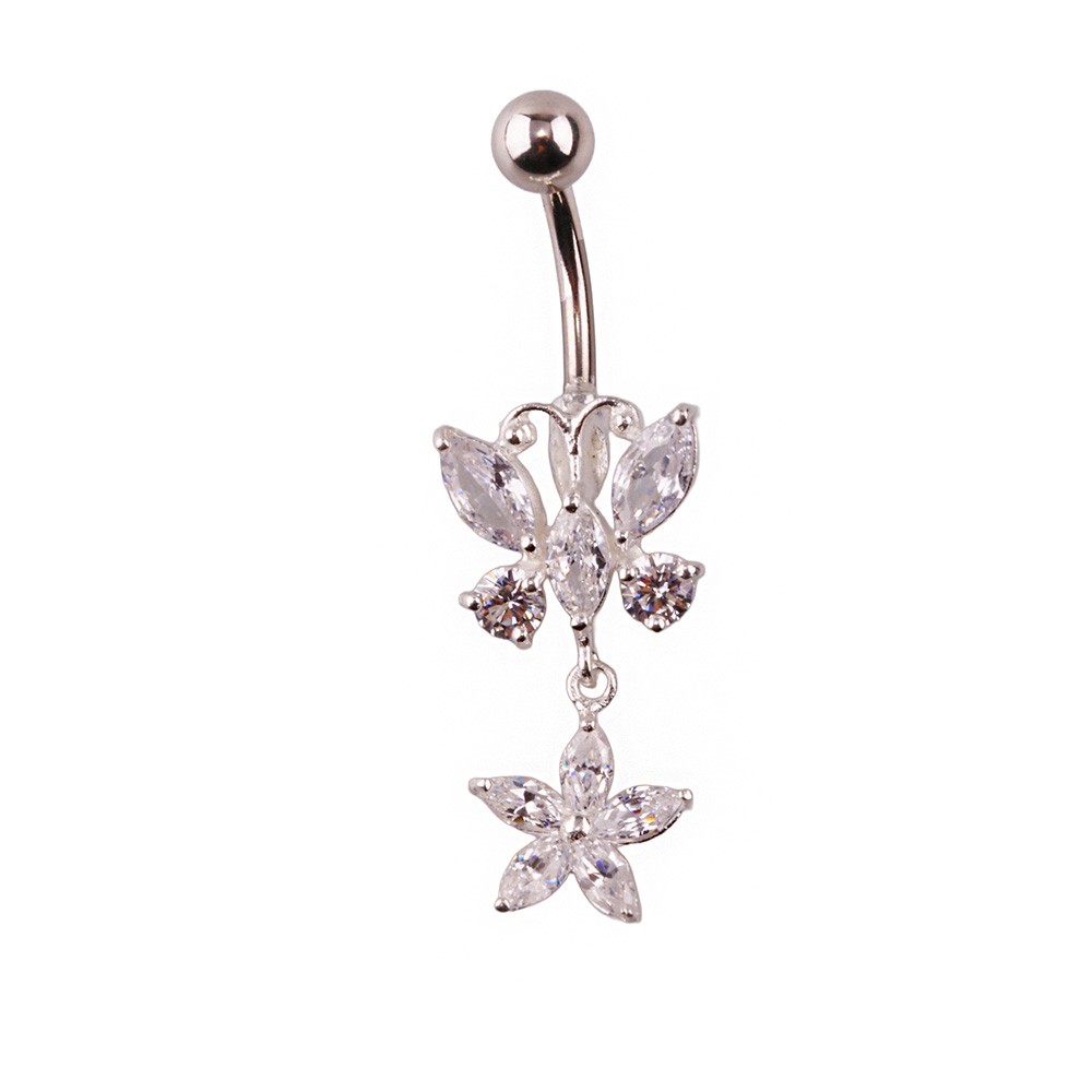 Miu 5 Gümüş Göbek Piercing Küpe Ms3260