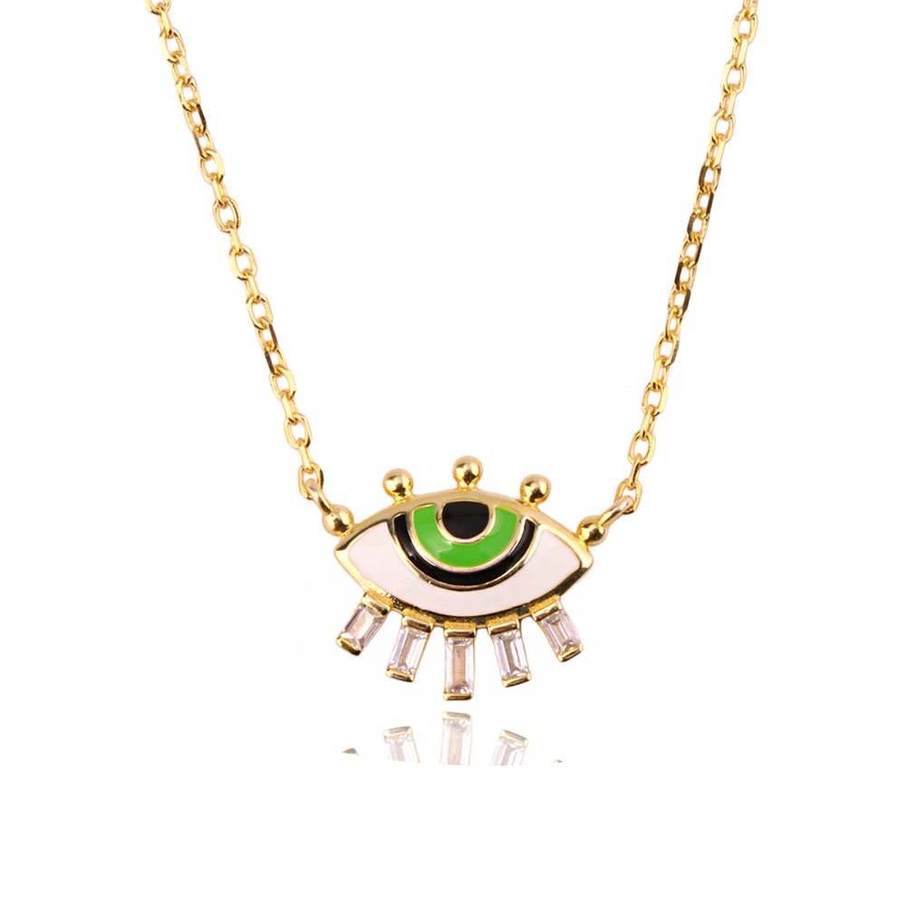 Eye Silver Necklace Ms3627