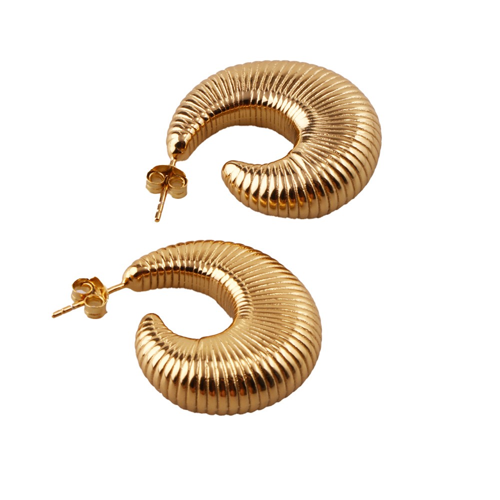 Lui S 8 Silver Hoop Earring Ms3726
