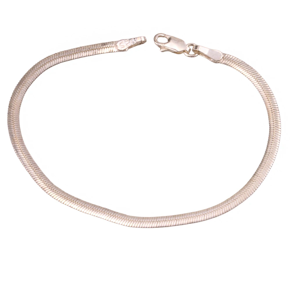 İtalyan Yassı Gümüş Bileklik