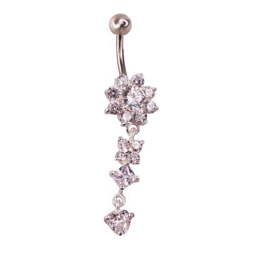 Miu 3 Gümüş Göbek Piercing Küpe Ms3258