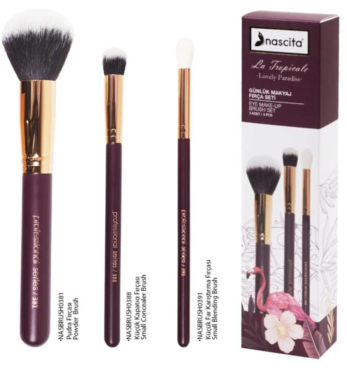 Makyaj Fırçası Seti Nascita 3'lü
