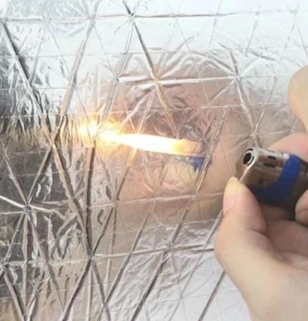 048.0005 Alüminyum Folyolu Ses ve Isı Yalıtım Malzemesi - Kendinden Yapışkanlı -100x100 cm Kalınlık: 6 mm