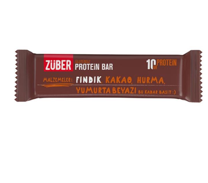 001.0018 Züber Fındıklı Glutensiz Protein Bar - 40 Gr