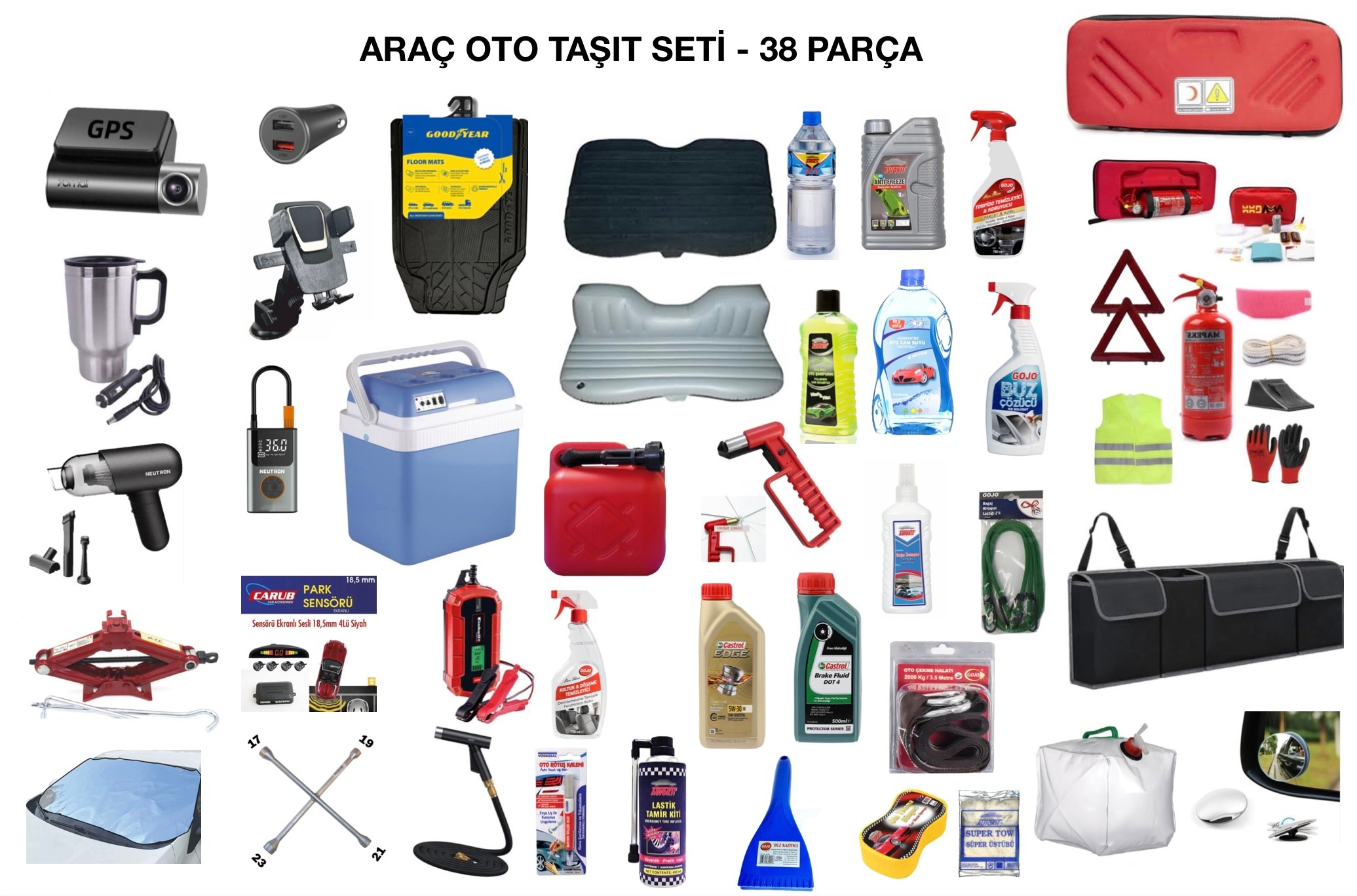 Araç Oto Taşıt Seti-38 Parça