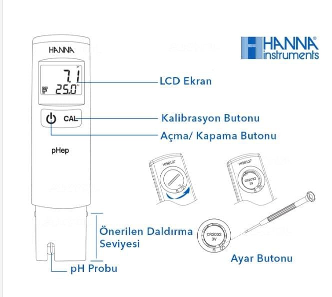 036.0013 pH Metre -Dijital pH ve Sıcaklık Ölçer 