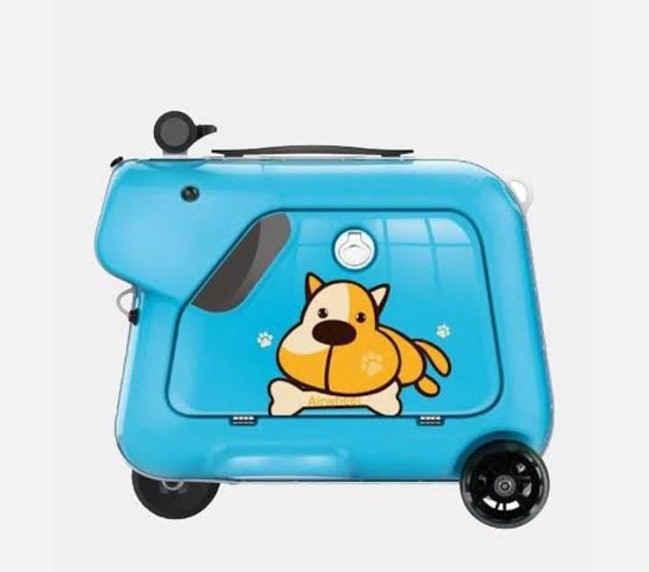Airwheel SQ3 Çocuklar İçin Elektrikli Binilebilir Scooter Valiz - Kabin Boy - Mavi