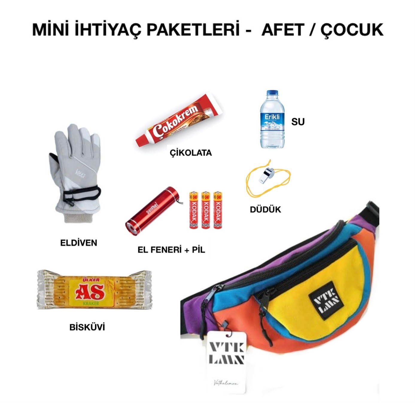 049.0002 Mini İhtiyaç Paketleri- Afet / Çocuk