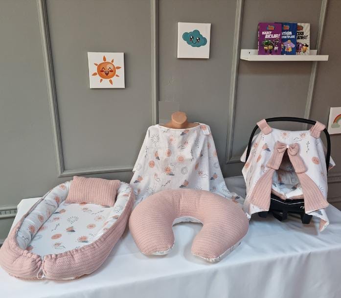 002.0004 Bebek 5 li Babynest ve Örtü Seti