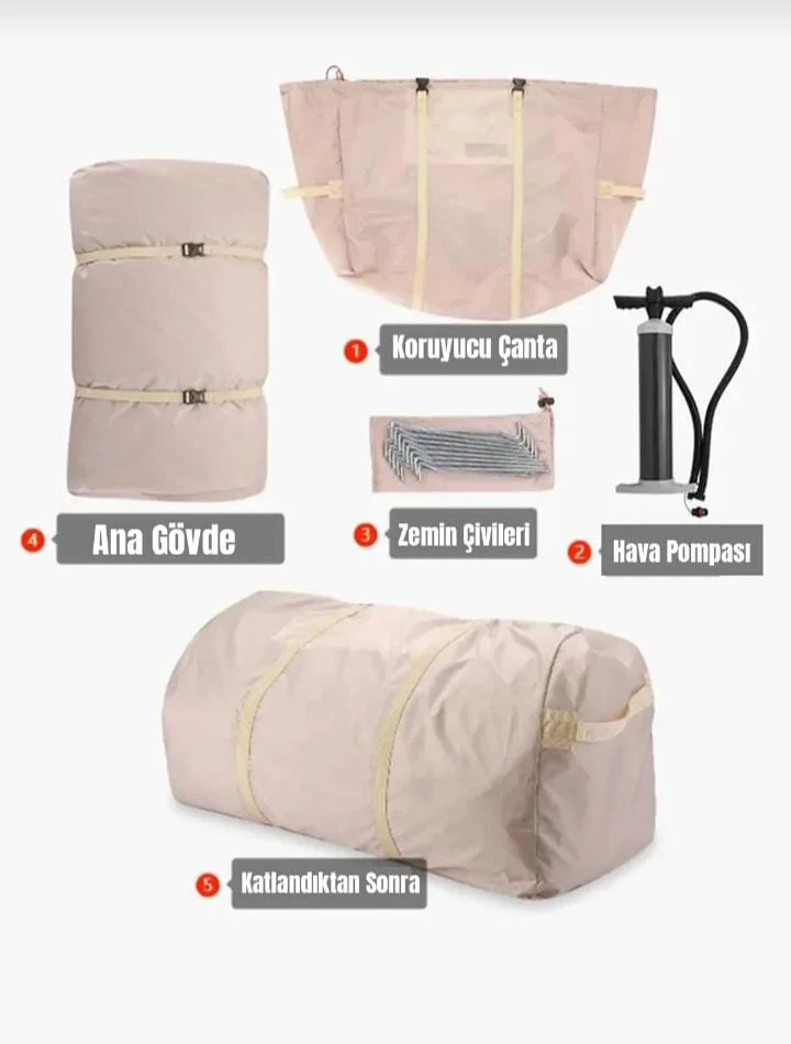 Şişme Çadır 6 Kişilik 4 Mevsim Robo