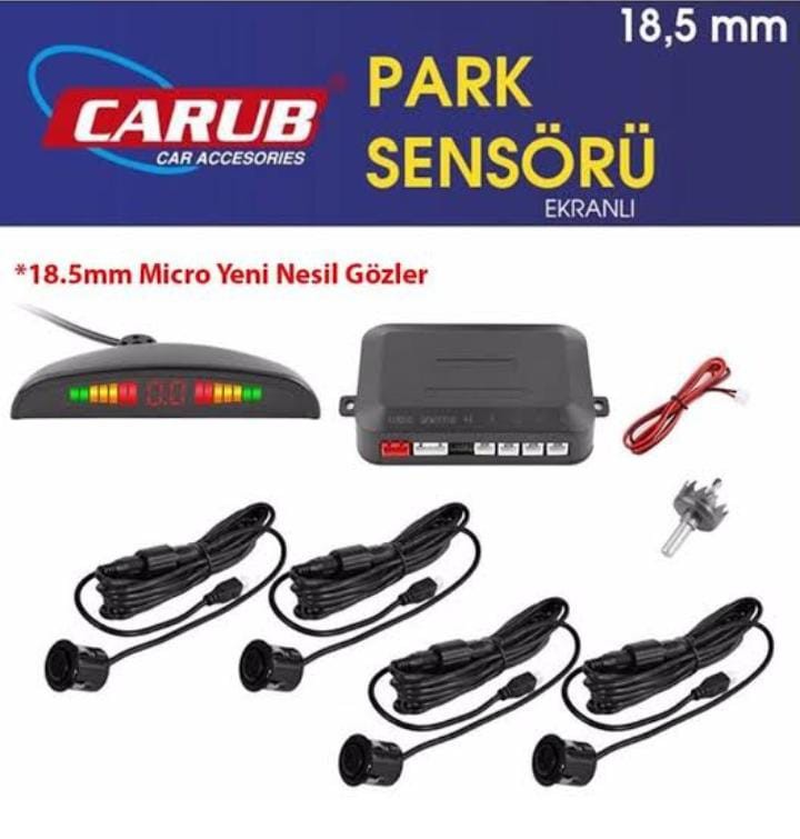 Park Sensörü Ekranlı Sesli 18,5 mm - 4 lü 