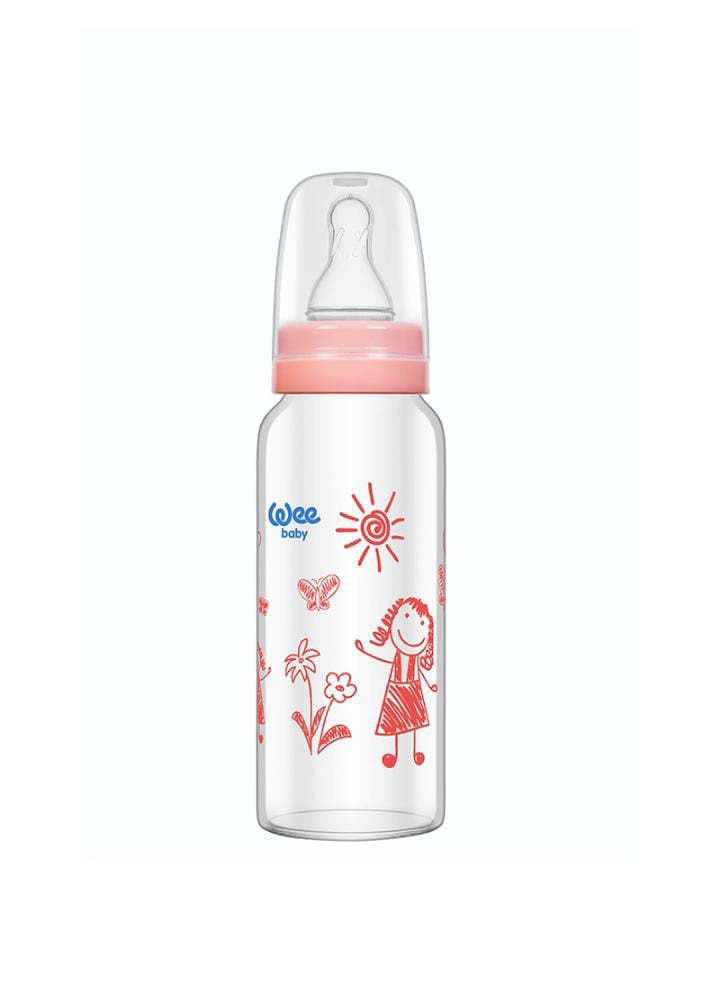 001.0014 Biberon - Isıya Dayanıklı Cam - 180 Ml -Wee baby