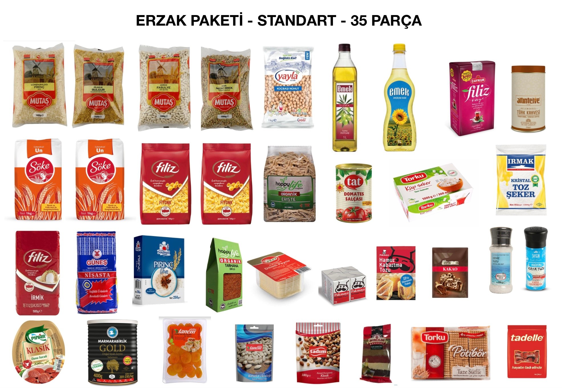 Erzak Paketi - Standart - 35 Parça