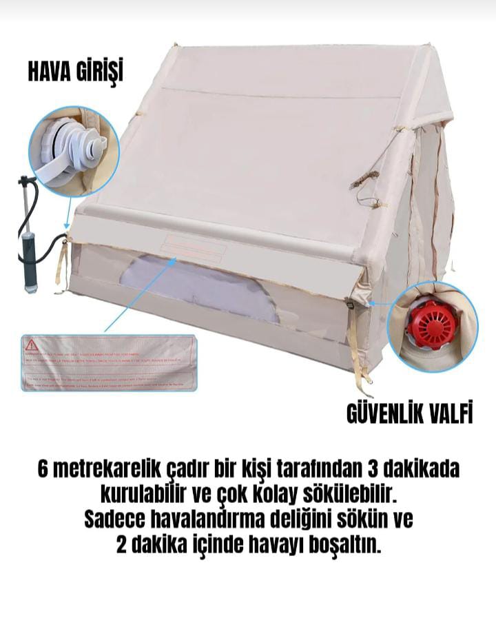 Şişme Çadır 6 Kişilik 4 Mevsim Robo