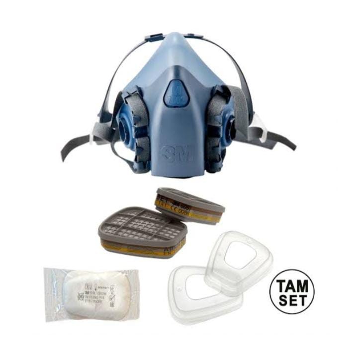 006.0011 Yarım Yüz Maskesi Seti - 3M- 7500