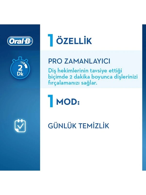 Oral-B Vitality D150 Şarj Edilebilir Diş Fırçası Cross Action+ 1 Yedek Başlık