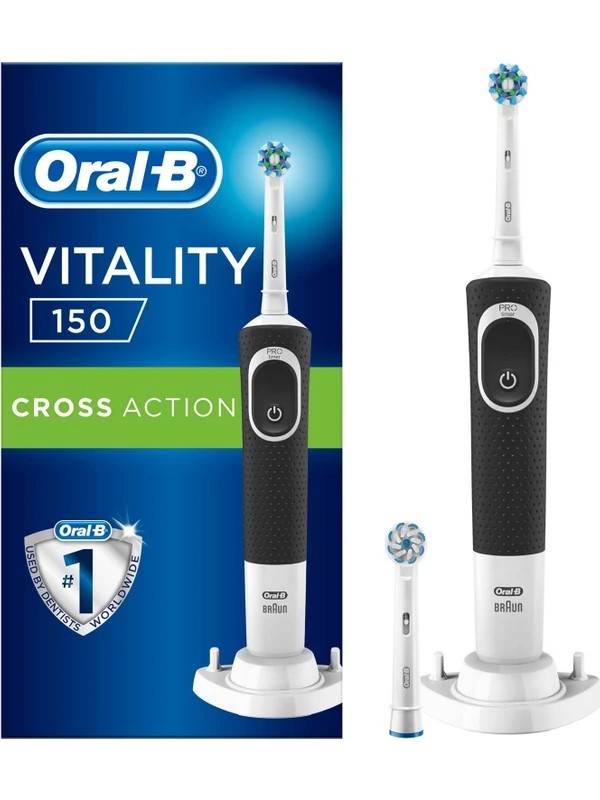 Oral-B Vitality D150 Şarj Edilebilir Diş Fırçası Cross Action+ 1 Yedek Başlık